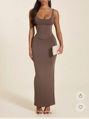 Mars the Label brown scoop Sandra maxi
